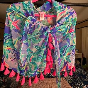 Lilly Pulitzer Tropic Sarong ONE SZ NWT Bennett Blue Celestial Seas